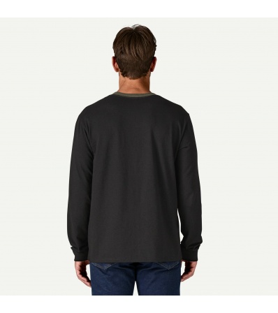 Patagonia Long Sleeve Shop Sticker Pocket Responsibili-Tee M's